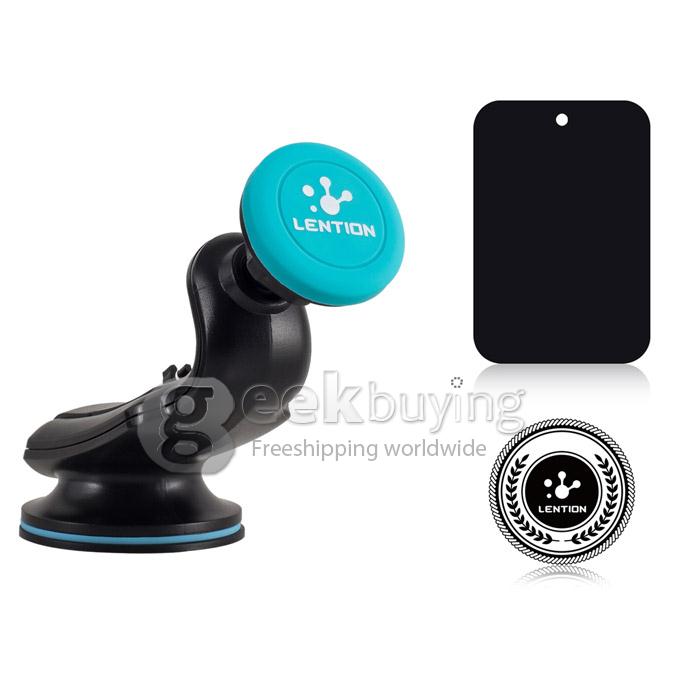 LENTION C500 Colorful Series 360 Degree Spin Car Mount Holder for iPhone iPod Phones PSP GPS iPhone 6s Plus - Blue