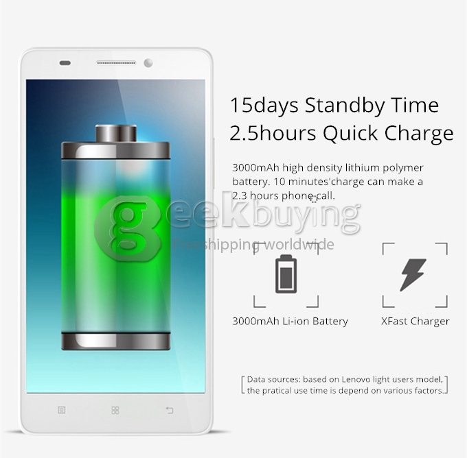 [HK Stock]Lenovo S8(A7600) 5.5inch Android 5.0 2GB 8GB 4G Smartphone 64bit MTK6752M Octa Core 1.5GHz 13.0MP OTG - Black