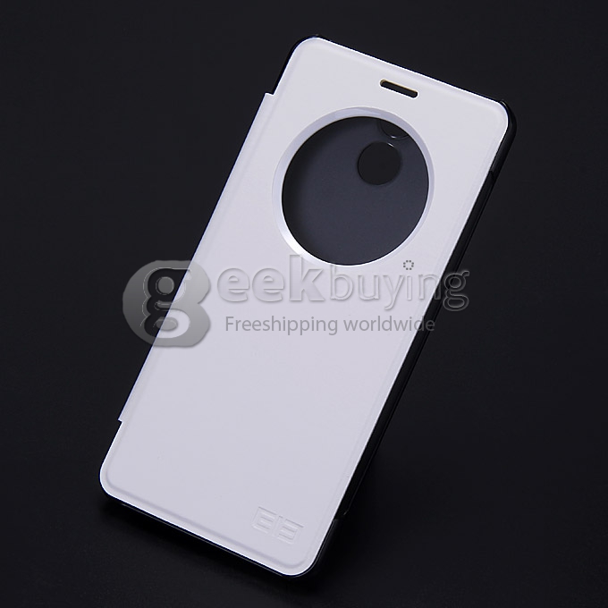 Protective PU Leather Hard Flip Cover Shell for Elephone P7000 Smartphone - White