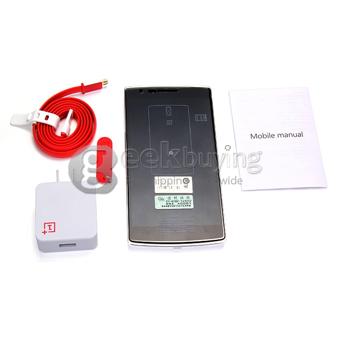 ONEPLUS ONE 5.5Inch CyanogenMod 11.0 3GB 16GB 4G FDD-LTE Smartphone Qualcomm Snapdragon 801 Krait 400 Quad Core 2.5GHz Gorilla Glass 13.0MP OTG NFC - White