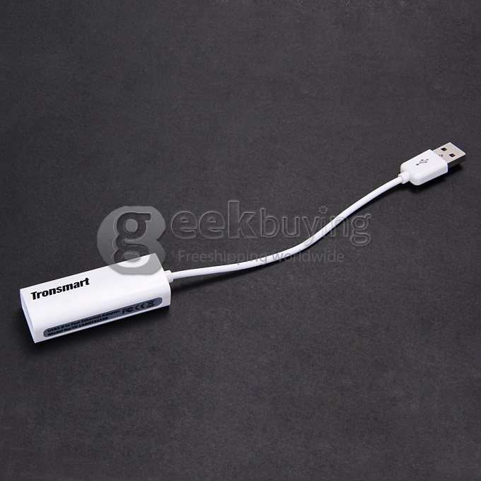 [HK Stock] Tronsmart High Speed USB 2.0 to RJ45 LAN Ethernet Network Adapter for MINI PC TV Box Mac Tablet - White