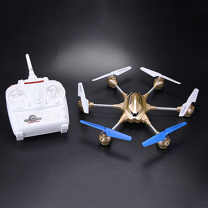 Huajun HJ918 W609-9 4.5 Channel RC 6-Rotor 3D Eversion Aircraft Copter - Golden