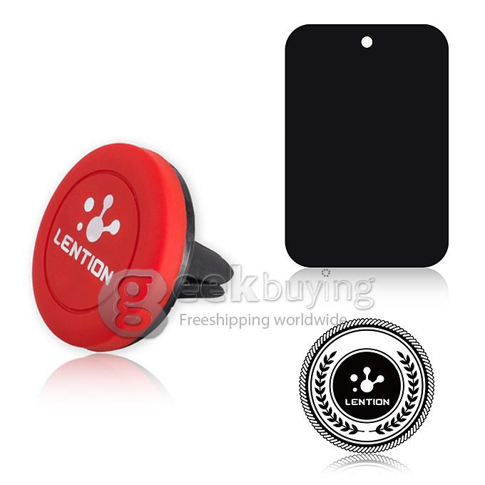 LENTION A500 Agile Series 360 Degree Spin Car Mount Holder for iPhone iPod Phones PSP GPS iPhone 6s Plus - Red