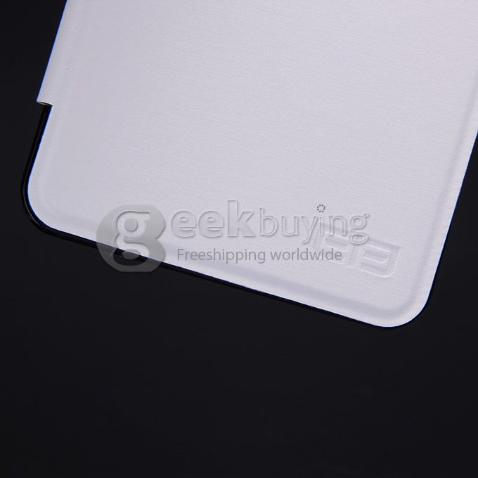 Protective PU Leather Hard Flip Cover Shell for Elephone P7000 Smartphone - White