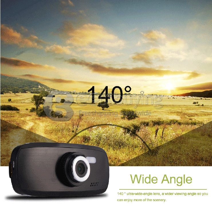 G1WT Full HD 1080P 2.7Inch 120 Degree Wide Angle G-Sensor Motion Detection HDMI/USB/AV-Out Car DVR Recorder - Black