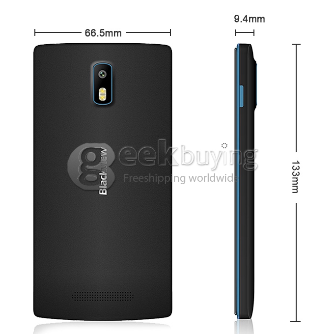 Blackview Breeze 4.5inch IPS MTK6582M Quad Core 1.3GHz Smartphone Android 4.4 OS 1GB RAM 8GB ROM 8.0MP Smart Wake- Black