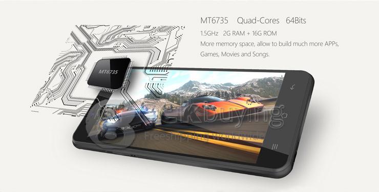 SISWOO C55 5.5inch 4G FDD-LTE Android 5.1 2GB 16GB Smartphone 64bit MTK6735 Quad Core 8.0MP IPS HD Breath Light - White