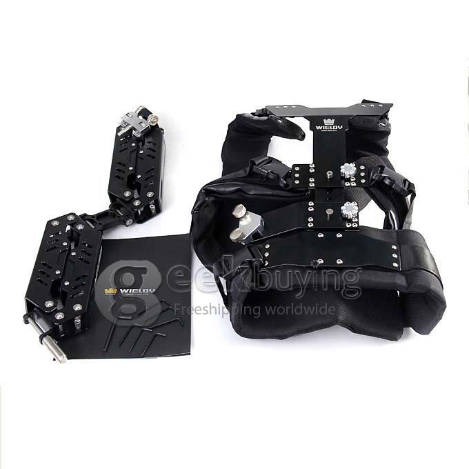 Wieldy HD-3600 Steadicam Triangle Double Damping Arms with Vest for Filming - Black