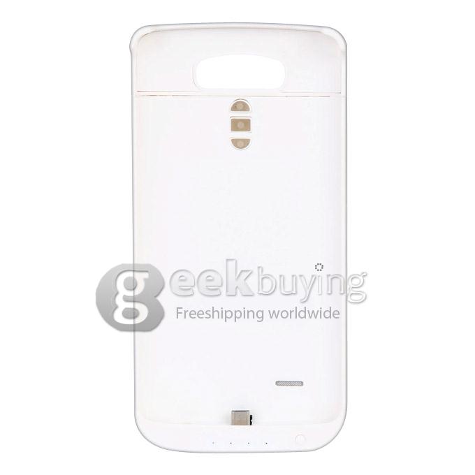 3200mAH External Backup Battery Powebank Cover Case With Home Key Button for LG G3 - White