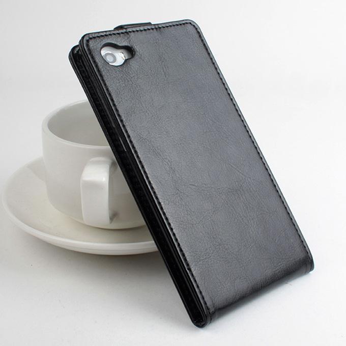 Protective Hard Cover Up&Down Flip Stand Leather Case for Cubot X11 Smartphone - Black
