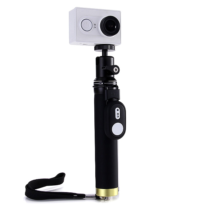 Original XiaoYi Alluminum Alloy Self-Timer Monopod Selfie Stick with Bluetooth Remote Controller For XiaoYi Yi Action Camera - Black