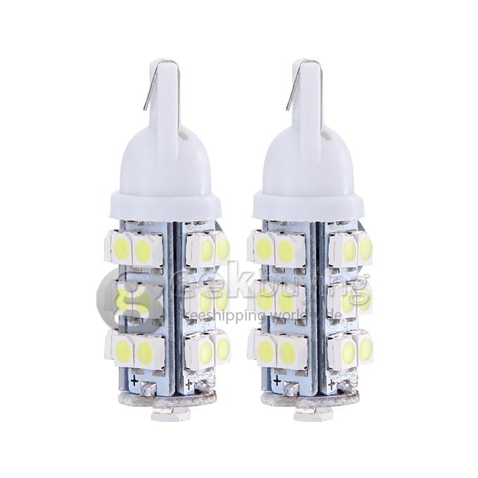 T10 1.3W 120lm 25-SMD 3528 LED White Car Side Light / Instrument / Reading lamp - ( 12V)