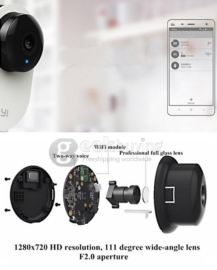 Original Xiaoyi Night Vision Smart HD Camera Wireless Control Mini Webcam for Smartphone PC - White