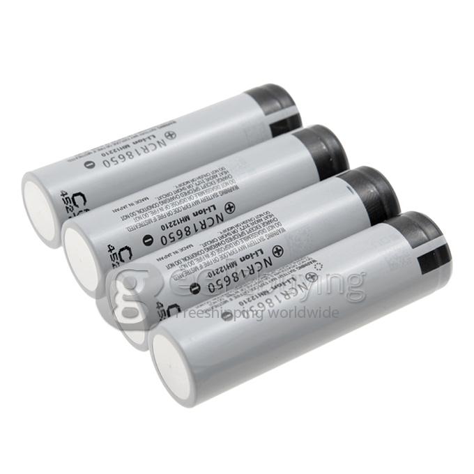 Panasonic Super Max 3.7V 2900mAh 18650 Rechargeable Li-ion Battery w/ Protection Circuit(4 PCS)- Gray