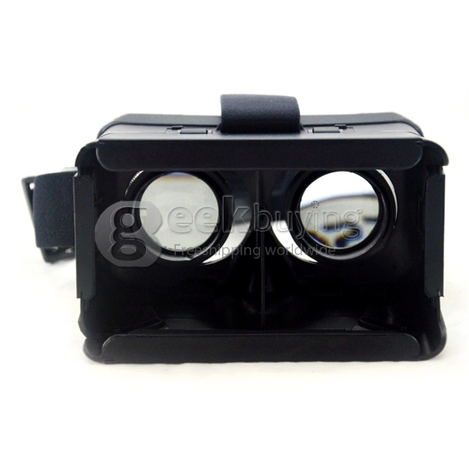 Head Mount 3D Immersive Virtual Reality VR Headset FOV70 Video Game Cardboard IPD & Focus Adjustable for 4-6 inches Smartphones - Black