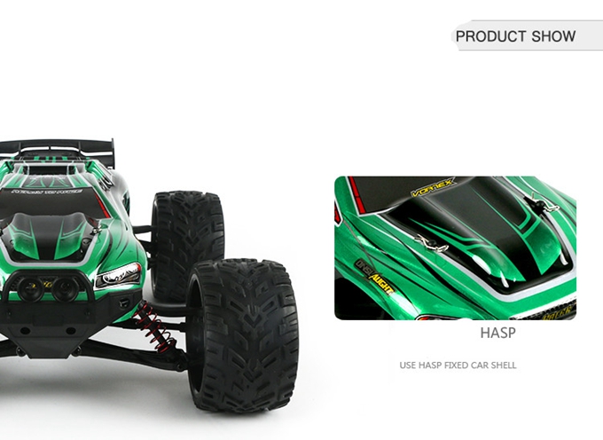 9116 1/12 Brushed RC Monster Truck 2.4GHz 38KM/H High Speed 2WD RTR - Red