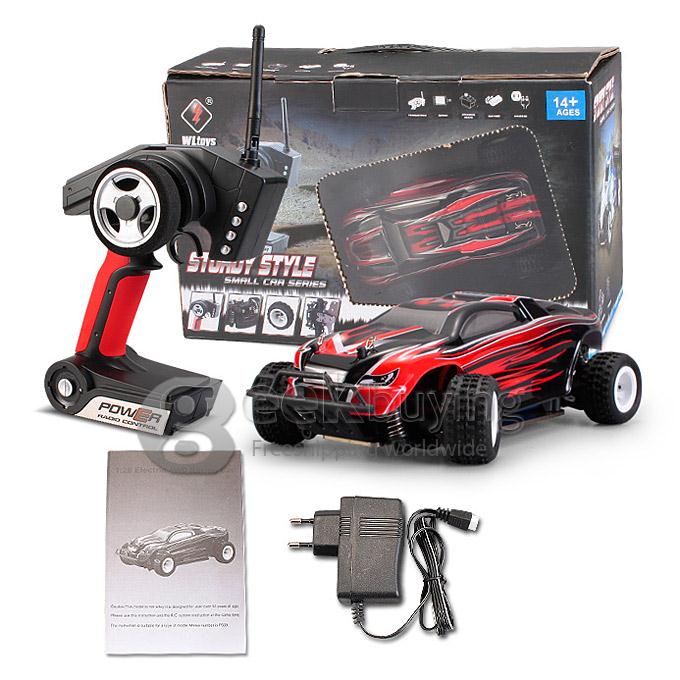 WLtoys P939 RC Racing Car 1/28 2.4G 30KM/H RTR 4WD Brushed Off Road Vehicle - Red+Black