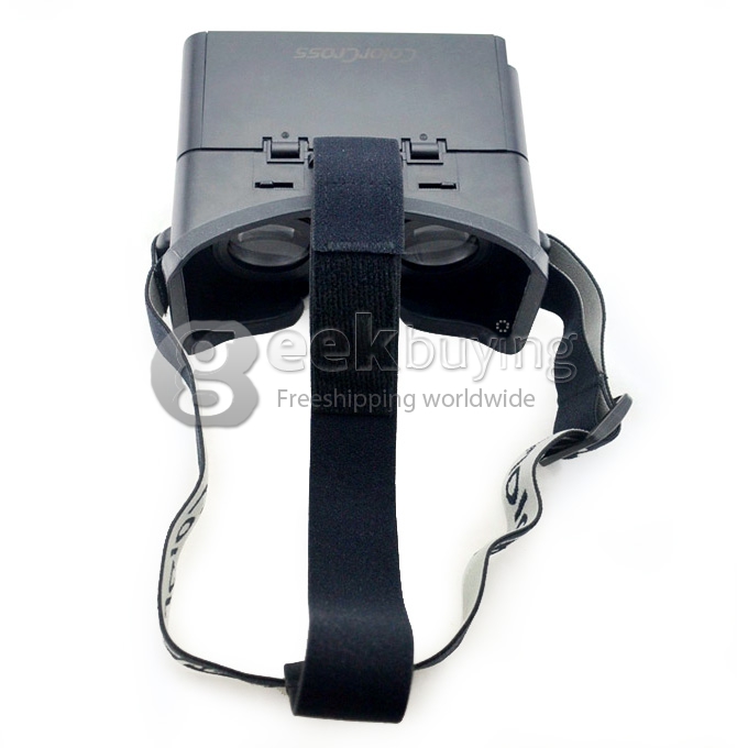 Head Mount 3D Immersive Virtual Reality VR Headset FOV70 Video Game Cardboard IPD & Focus Adjustable for 4-6 inches Smartphones - Black