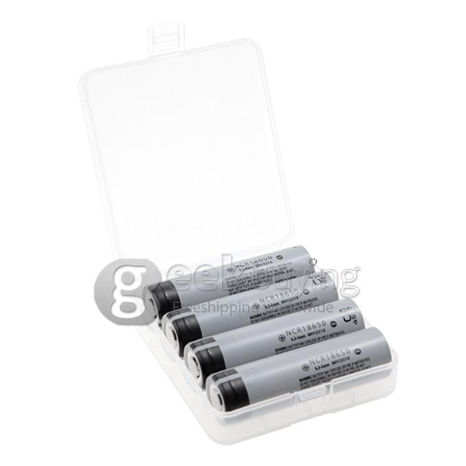 Panasonic Super Max 3.7V 2900mAh 18650 Rechargeable Li-ion Battery w/ Protection Circuit(4 PCS)- Gray