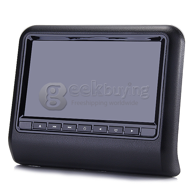 XD9901 9 Inch Digital HD LCD Bracket Car Headrest Monitor CD Games FM DVD Remote Controller Game Pad Function - Black