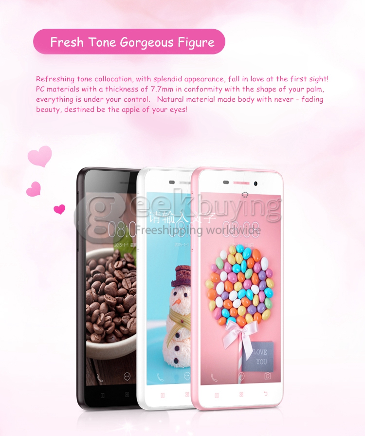 [HK Stock]Lenovo S60 S60W 4G LTE 5.0inch Android 4.4 2GB 8GB Smartphone 64bit Snapdragon 410 Quad Core 13.0MP Miracast - White