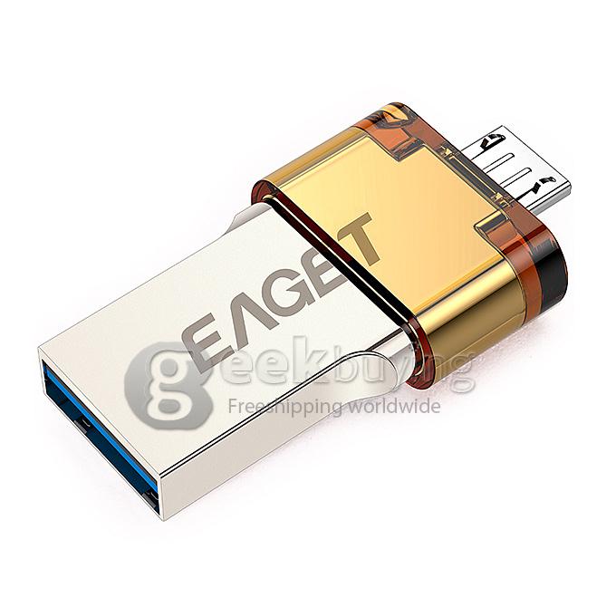 EAGET V80 Portable USB 3.0 32GB U Disk High Speed Mobile Flash Drives - Silver