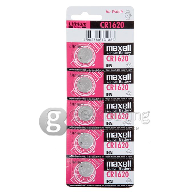 Maxell CR1620 220mAh 3V Lithium Battery with Button Design
