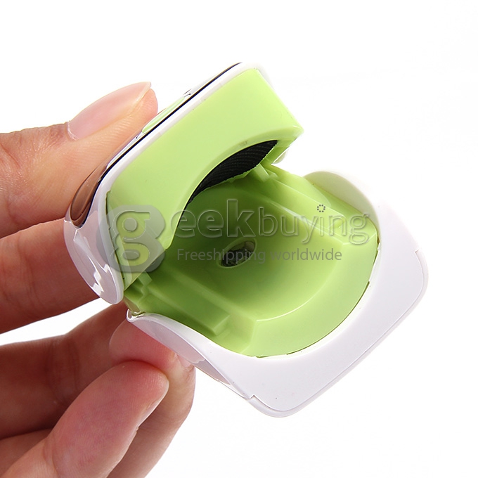 2 In 1 Finggertip Pulse Oximeter Blood Oxygen Device Pluse Rate Oxygen Saturation of Blood LED Display - Green