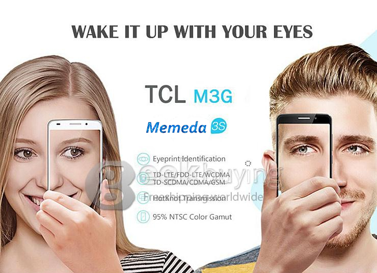 [HK Stock]TCL 3S M3G 4G LTE 5inch FHD Smartphone Android 5.0 2GB 16GB Snapdragon 615 Octa Core 13MP Lewa 6.0 OS HotKnot OTG- White