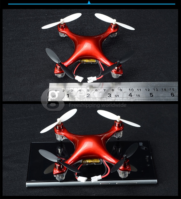 CG022 Mini RC Quadcopter 2.4G 6 Axis Gryo Headless Mode One Key To Roll 3D Flip LED RTF Aircraft With Latest Circuit Board - White