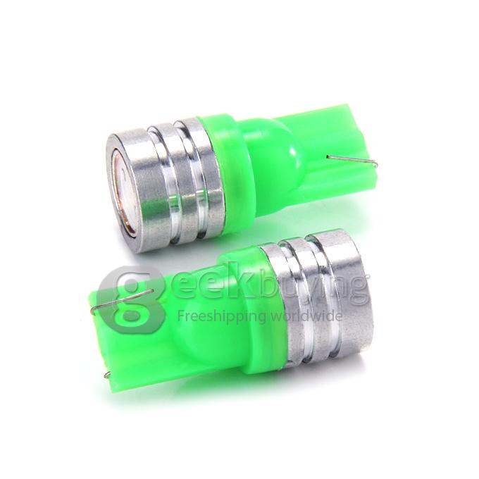 T10-1W 100lm 1-LED Green Light Car Reading / Clearance / Instrument / Indicator Light - Green