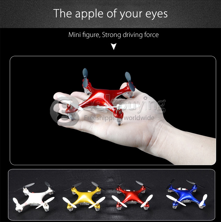 CG022 Mini RC Quadcopter 2.4G 6 Axis Gryo Headless Mode One Key To Roll 3D Flip LED RTF Aircraft With Latest Circuit Board - White