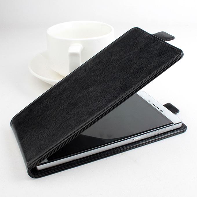 Protective Hard Cover Up&Down Flip Stand Leather Case for Cubot X11 Smartphone - Black