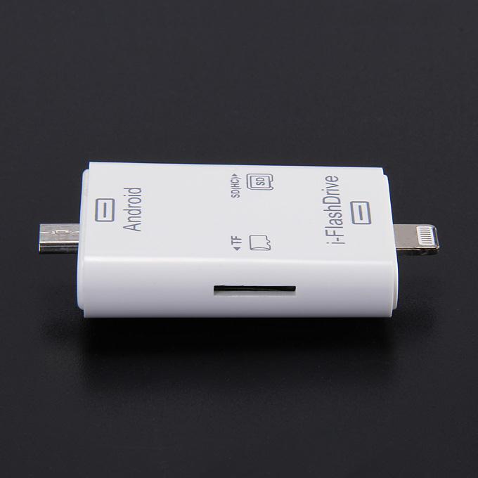 i-Flash Device HD Flash Drive With Micro USB 2.0 Adapter For Android/ IOS / PC - White