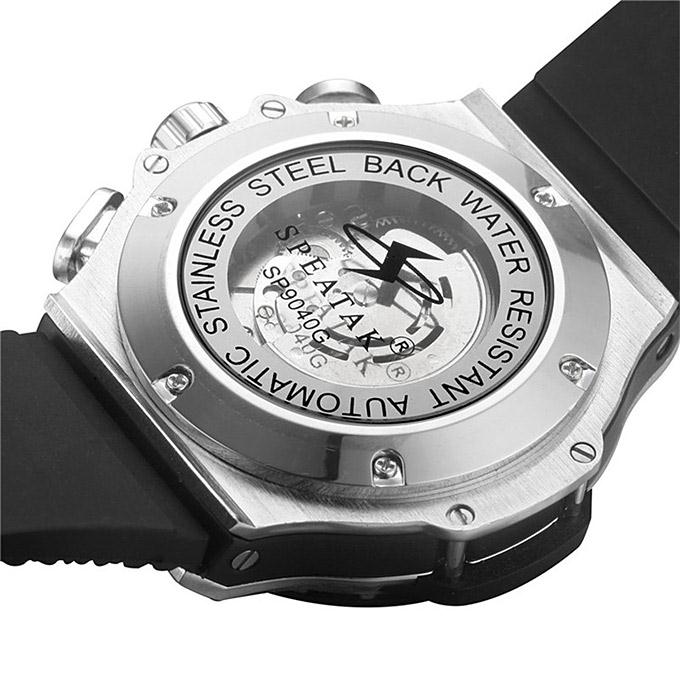 WH294 Speatak Leisure Personalized Dual Timer Men Quartz Sports Watch - Black
