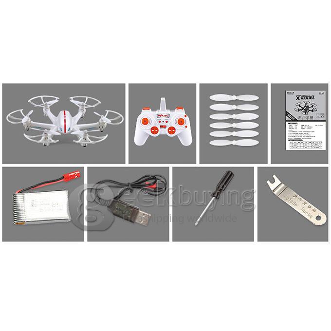 MJX X800 RC Hexacopter 6 Axis Gyro 2.4G 3D Roll Stumbling UFO RTF Remote Control Aircraft Mode 2 - White