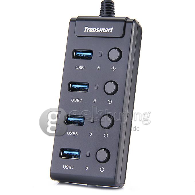 [France Stock]Tronsmart TS-UH4P1 4 Port Portable Super Speed USB Hub With 4 ON/OFF Switch For Travel
