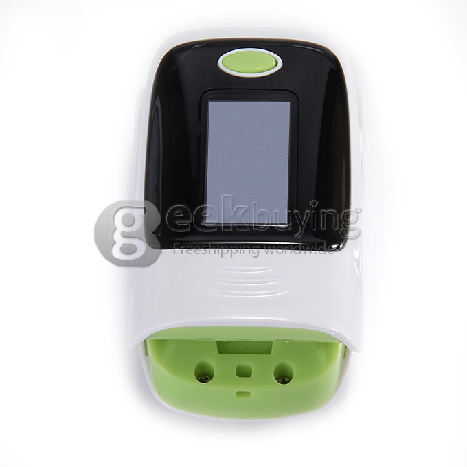 2 In 1 Finggertip Pulse Oximeter Blood Oxygen Device Pluse Rate Oxygen Saturation of Blood LED Display - Green