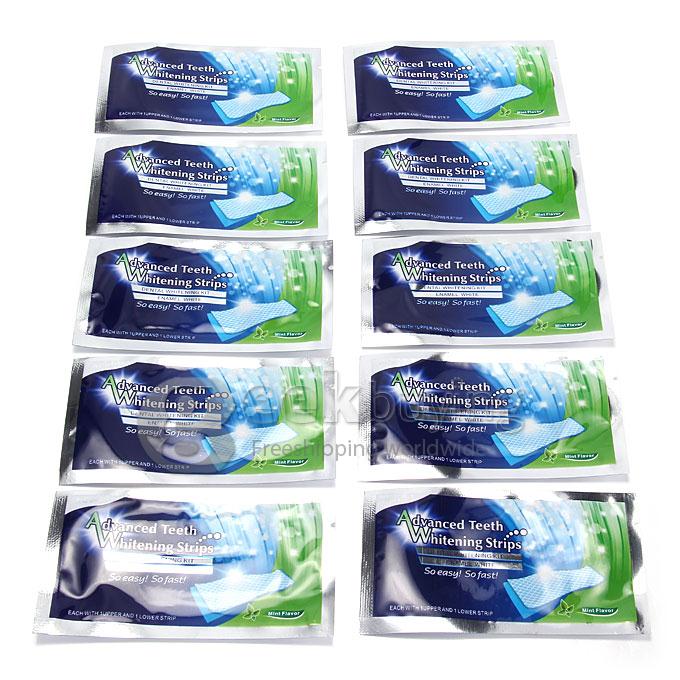Hydrogen Peroxide Teeth Whitening Strips Double Elastic Gel Strips