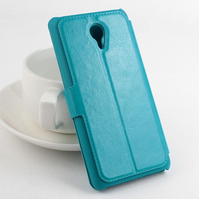 Protective Hard Cover Flip Stand Leather Case for MEIZU M2 NOTE (MEILAN NOTE 2) - Blue