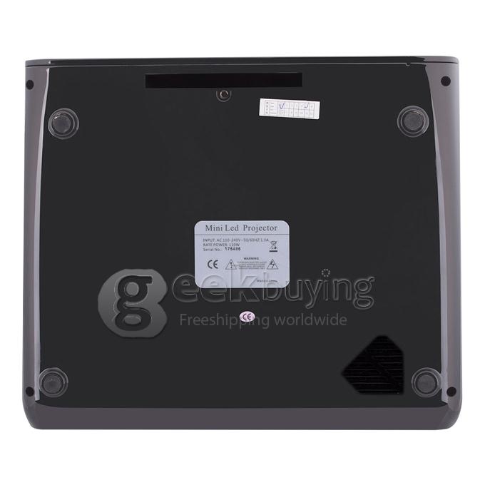 UHAPPY U20 Mini LED Multimedia Projector Portable Projector 60Lux 1080P AV/VGA/USB/SD/HDMI Input For iPhone/iPad - White