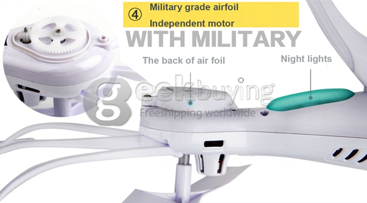 Syma X5SW Explorers 2 Wifi Headless Mode FPV RC Quadcopter 0.3MP Camera 2.4GHz 6-axis 360 Degree Eversion RTF - White