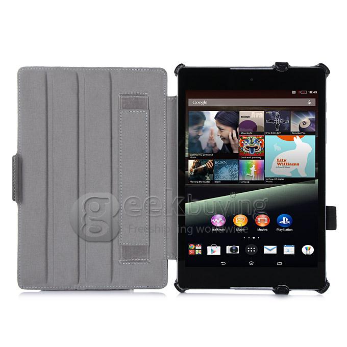 Heat Setting PU Leather Cover Case For Google Asus Nexus 9 Tablet PC - Black