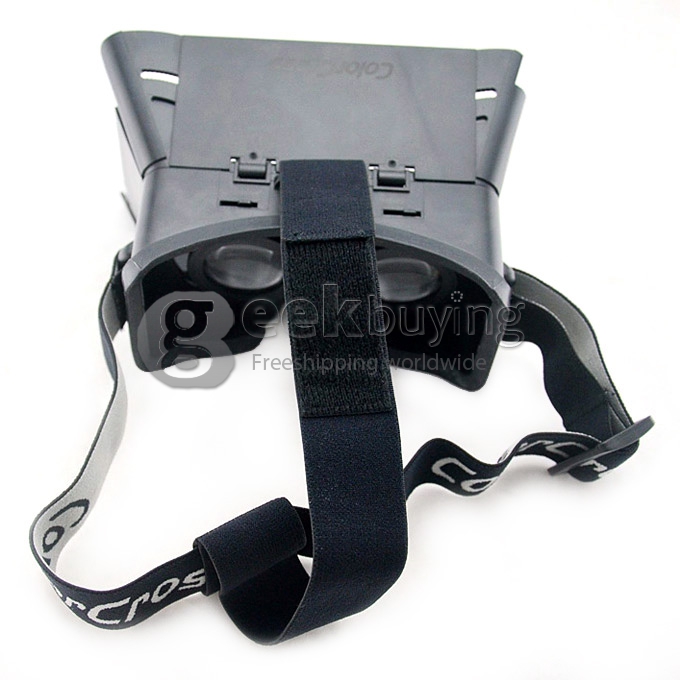 Head Mount 3D Immersive Virtual Reality VR Headset FOV70 Video Game Cardboard IPD & Focus Adjustable for 4-6 inches Smartphones - Black