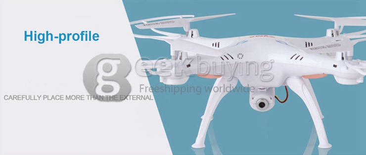 Syma X5SW Explorers 2 Wifi Headless Mode FPV RC Quadcopter 0.3MP Camera 2.4GHz 6-axis 360 Degree Eversion RTF - White