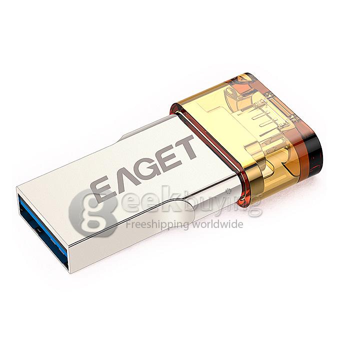 EAGET V80 Portable USB 3.0 32GB U Disk High Speed Mobile Flash Drives - Silver