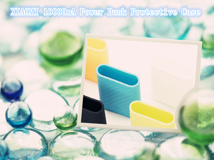 Original Xiaomi 10000mAh Power Bank Silicone Case Charger Protector Cover - Blue