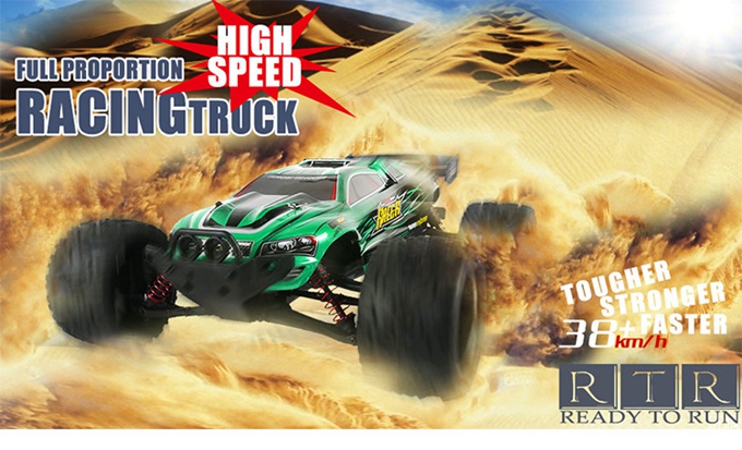 9116 1/12 Brushed RC Monster Truck 2.4GHz 38KM/H High Speed 2WD RTR - Red