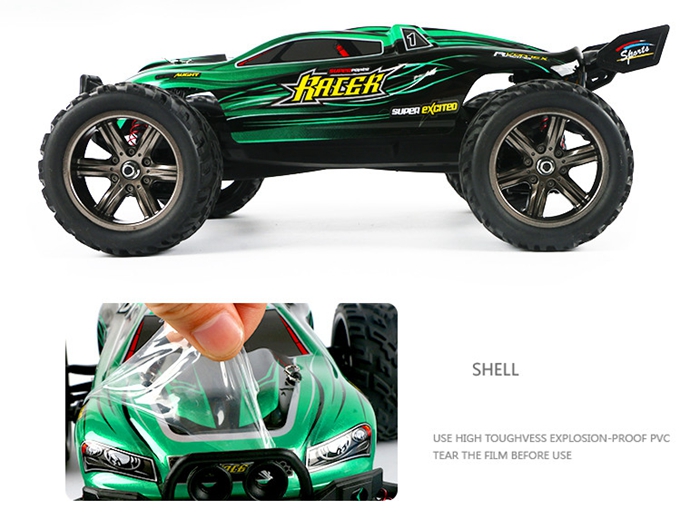 9116 1/12 Brushed RC Monster Truck 2.4GHz 38KM/H High Speed 2WD RTR - Red