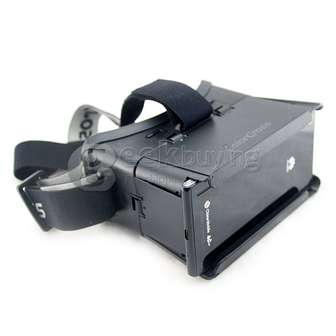 Head Mount 3D Immersive Virtual Reality VR Headset FOV70 Video Game Cardboard IPD & Focus Adjustable for 4-6 inches Smartphones - Black